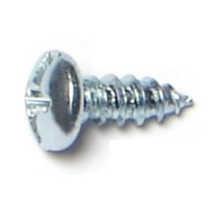 Midwest Fastener Sheet Metal Screw, #6 x 3/8 in, Zinc Plated Steel Pan Head Combination Phillips/Slotted Drive 03157
